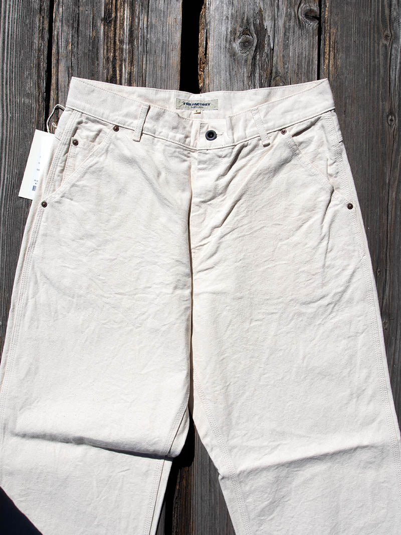 Cotton Duck Work Pants -Ecru-