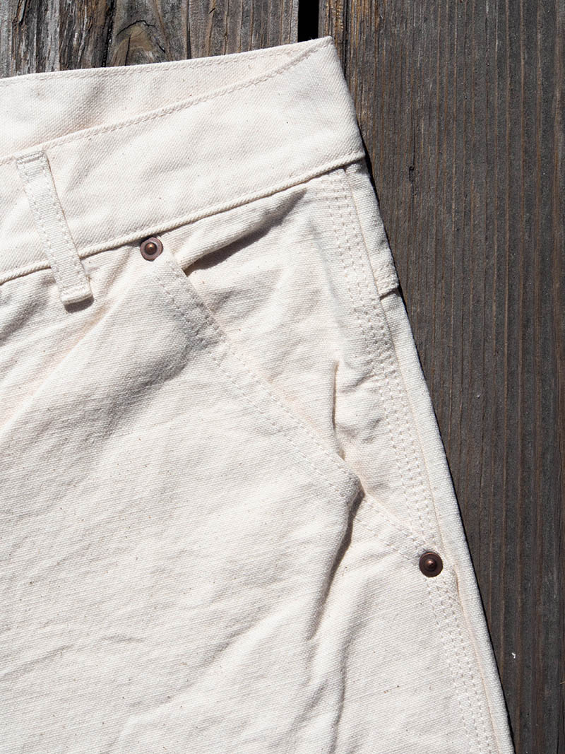 Cotton Duck Work Pants -Ecru-