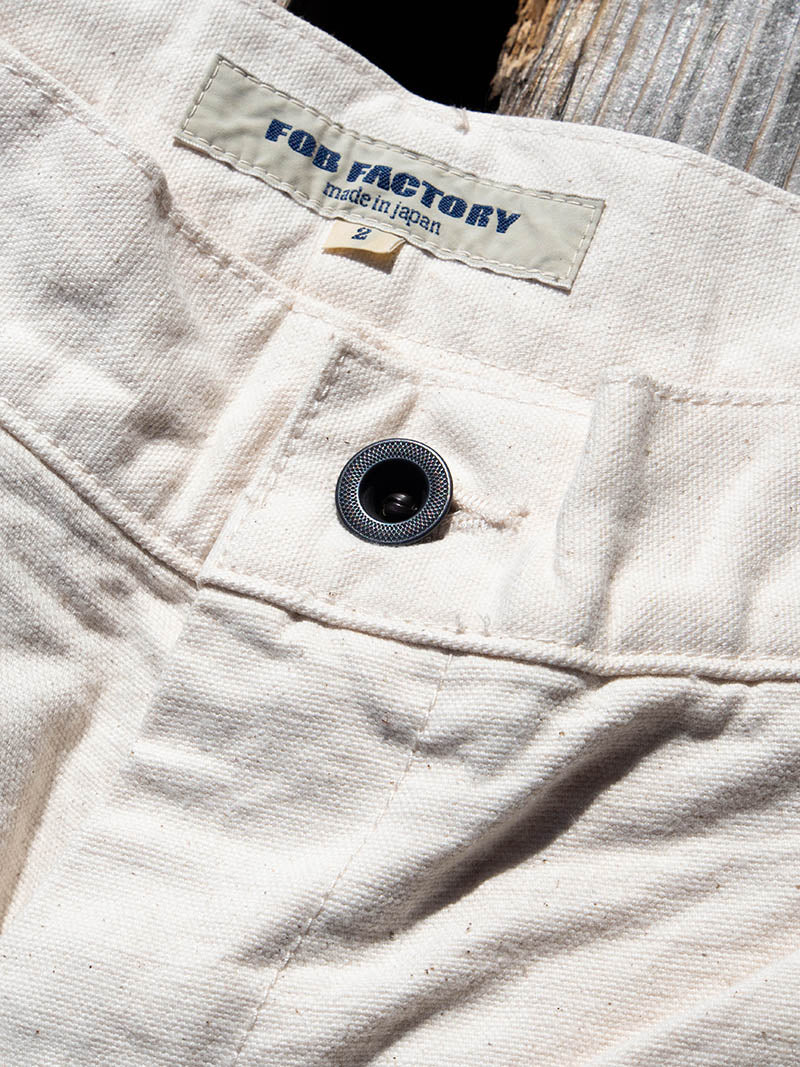 Cotton Duck Work Pants -Ecru-