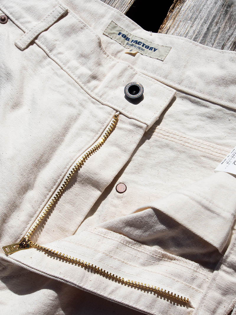 Cotton Duck Work Pants -Ecru-