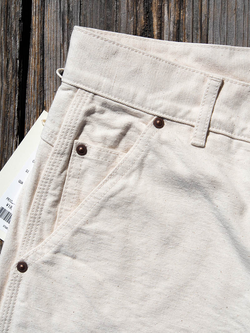 Cotton Duck Work Pants -Ecru-