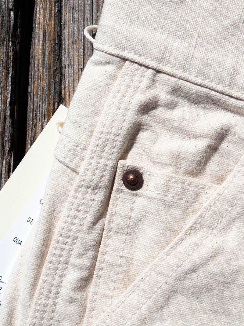 Cotton Duck Work Pants -Ecru-