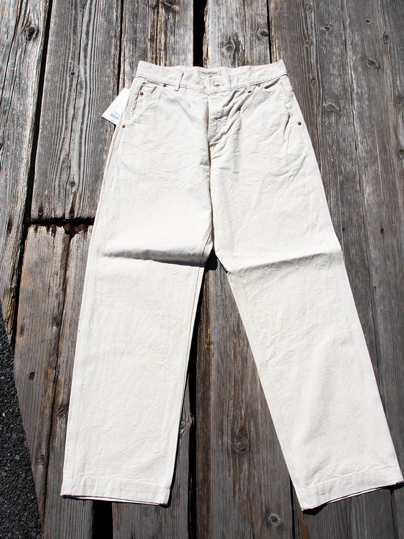 Cotton Duck Work Pants -Ecru-