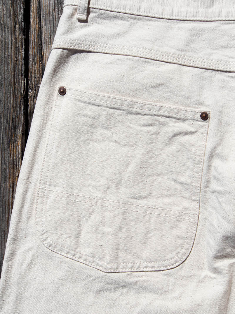 Cotton Duck Work Pants -Ecru-