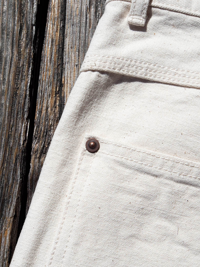 Cotton Duck Work Pants -Ecru-