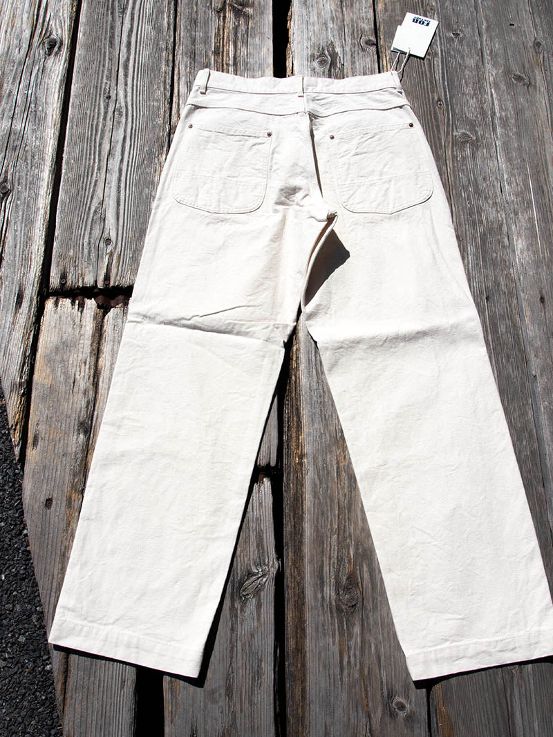 Cotton Duck Work Pants -Ecru-