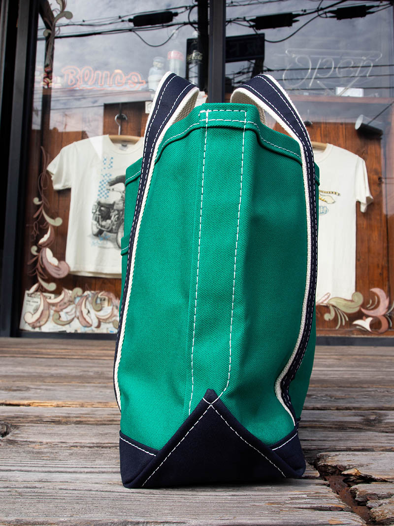 Deluxe Pocket Tote Bag -Green×Navy-