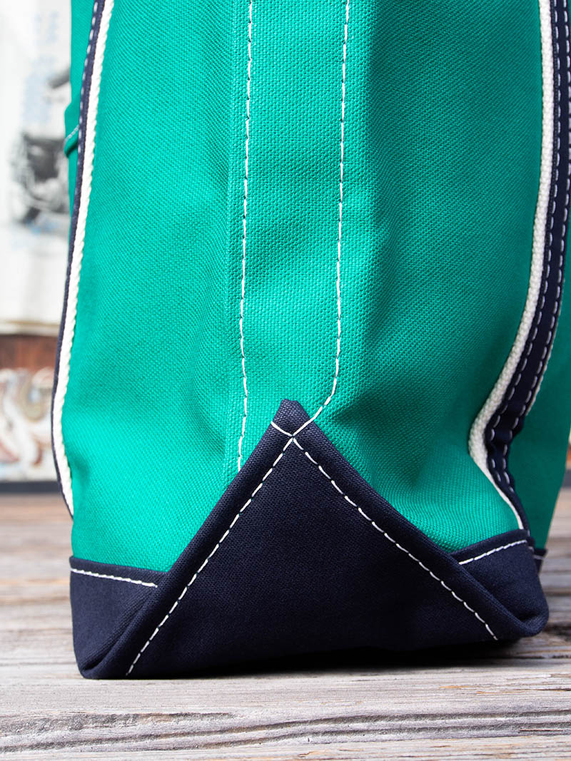 Deluxe Pocket Tote Bag -Green×Navy-