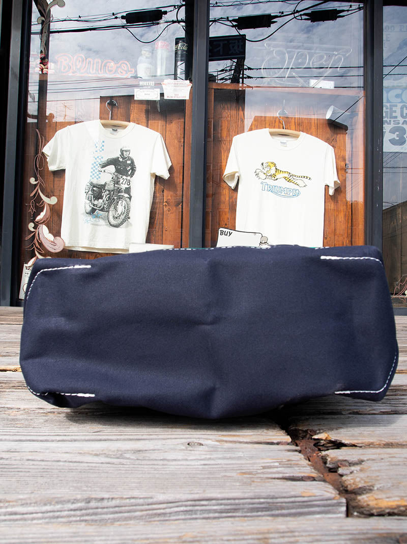 Deluxe Pocket Tote Bag -Green×Navy-
