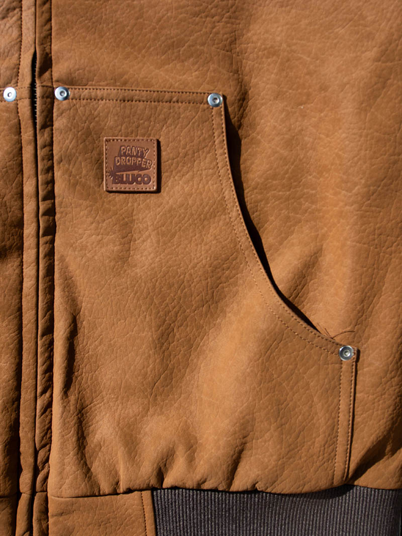 PANTYDROPPER×BLUCO Synthetic Leather Active Jacket