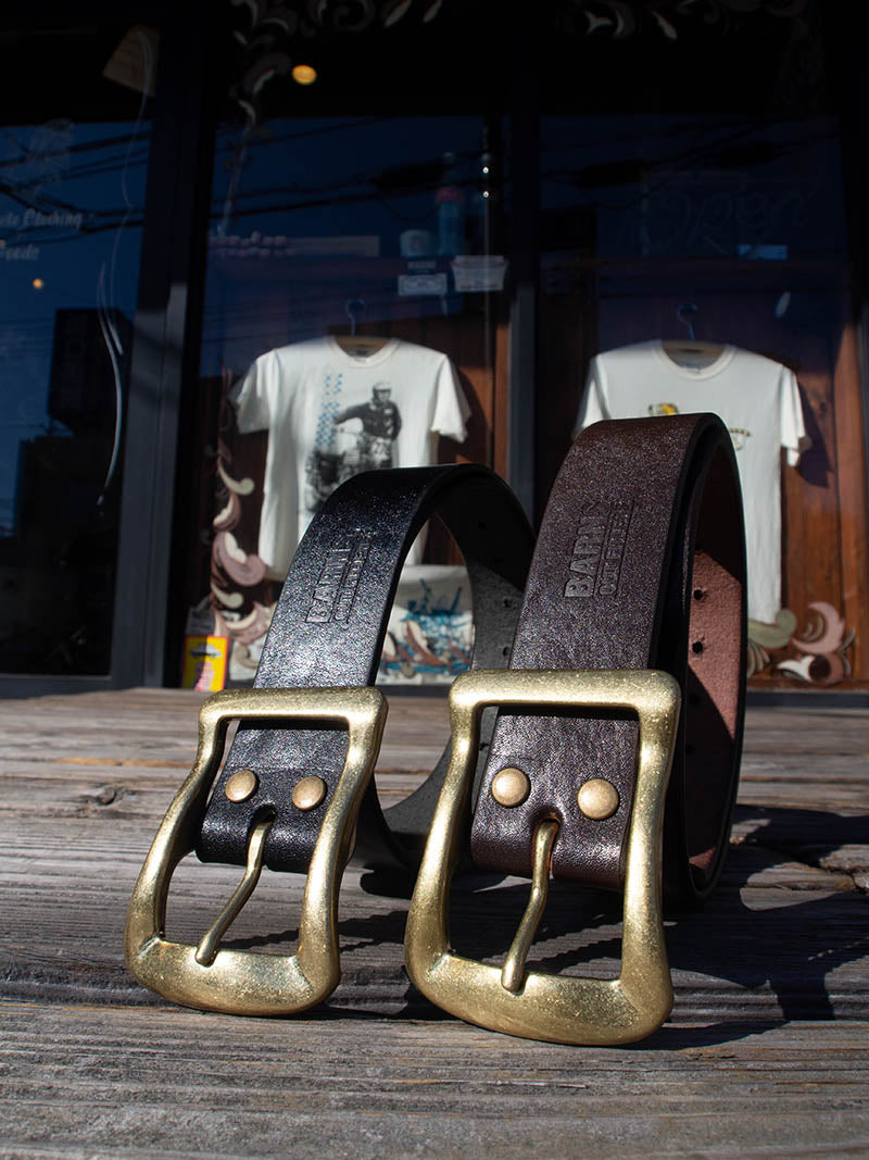 "STANDARD" Big Buckle 40mm Leather Belt