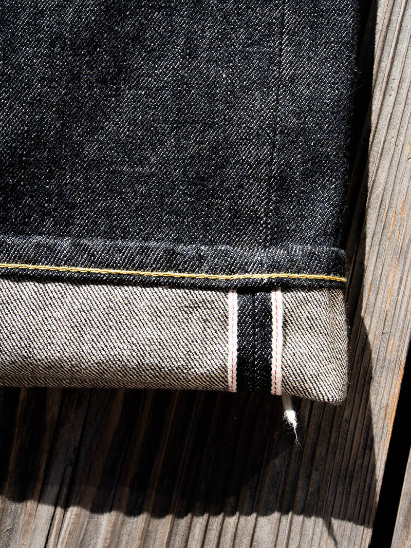 SBJ-145-222xxBK JUMBO 14.5oz SELVEDGE STRAIGHT JEANS -Black Denim-