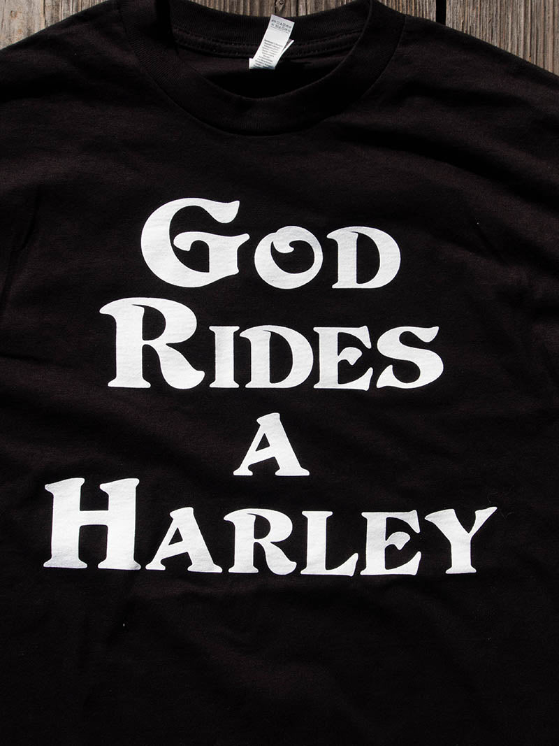 "CUT-RATE" GOD/SATAN RIDES TEE