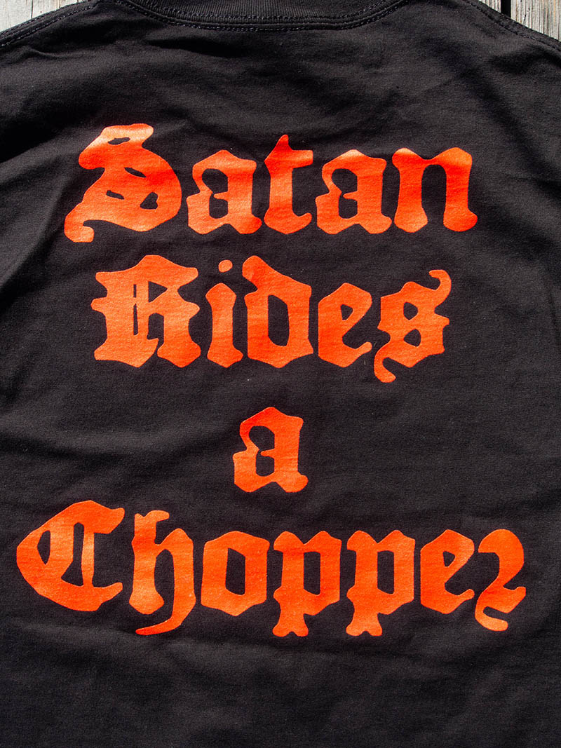 "CUT-RATE" GOD/SATAN RIDES TEE