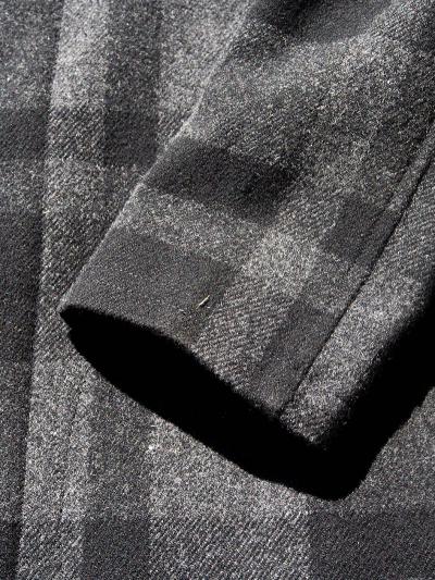 Prisoner Coat, Black x Grey Melton