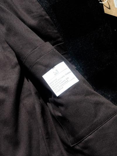 Prisoner Coat, Black x Grey Melton