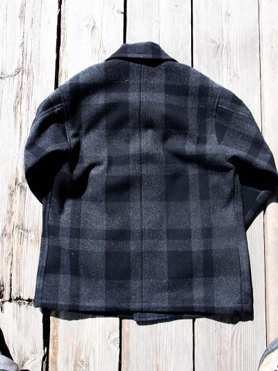 Prisoner Coat, Black x Grey Melton