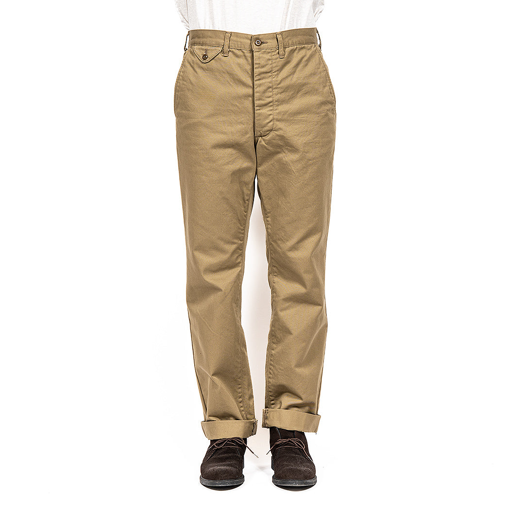 Officer Trousers, Regular Fit, 8 oz Light Chino, Beige