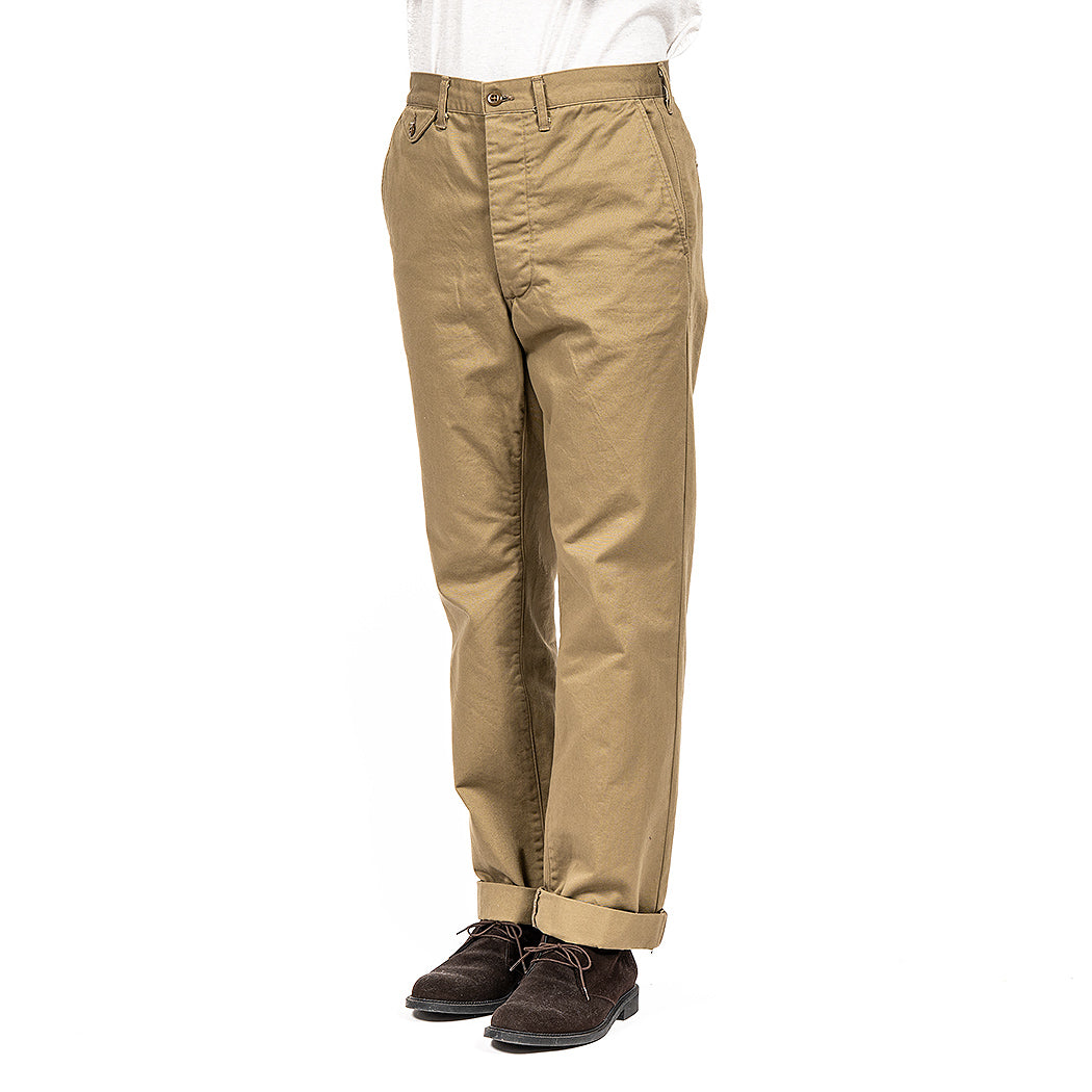 Officer Trousers, Regular Fit, 8 oz Light Chino, Beige