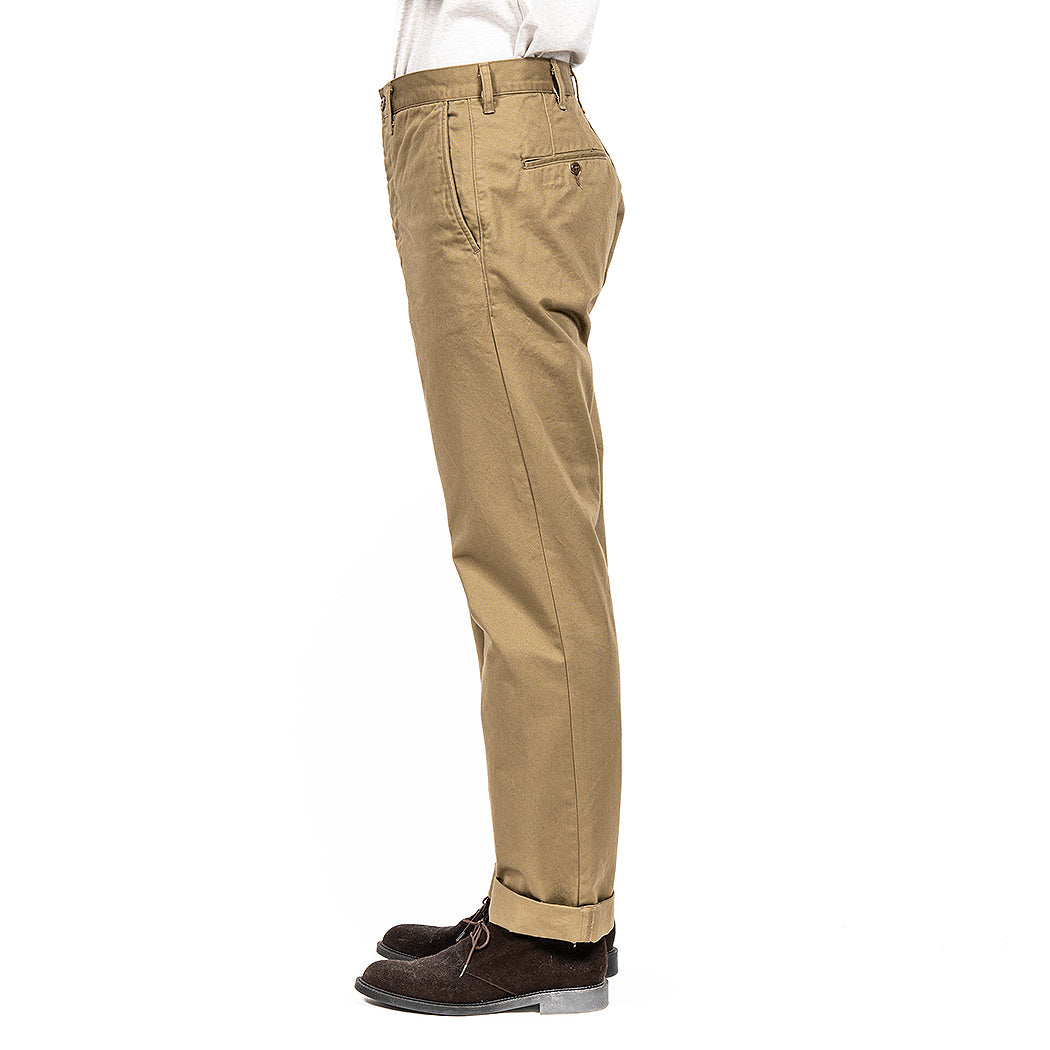 Officer Trousers, Regular Fit, 8 oz Light Chino, Beige