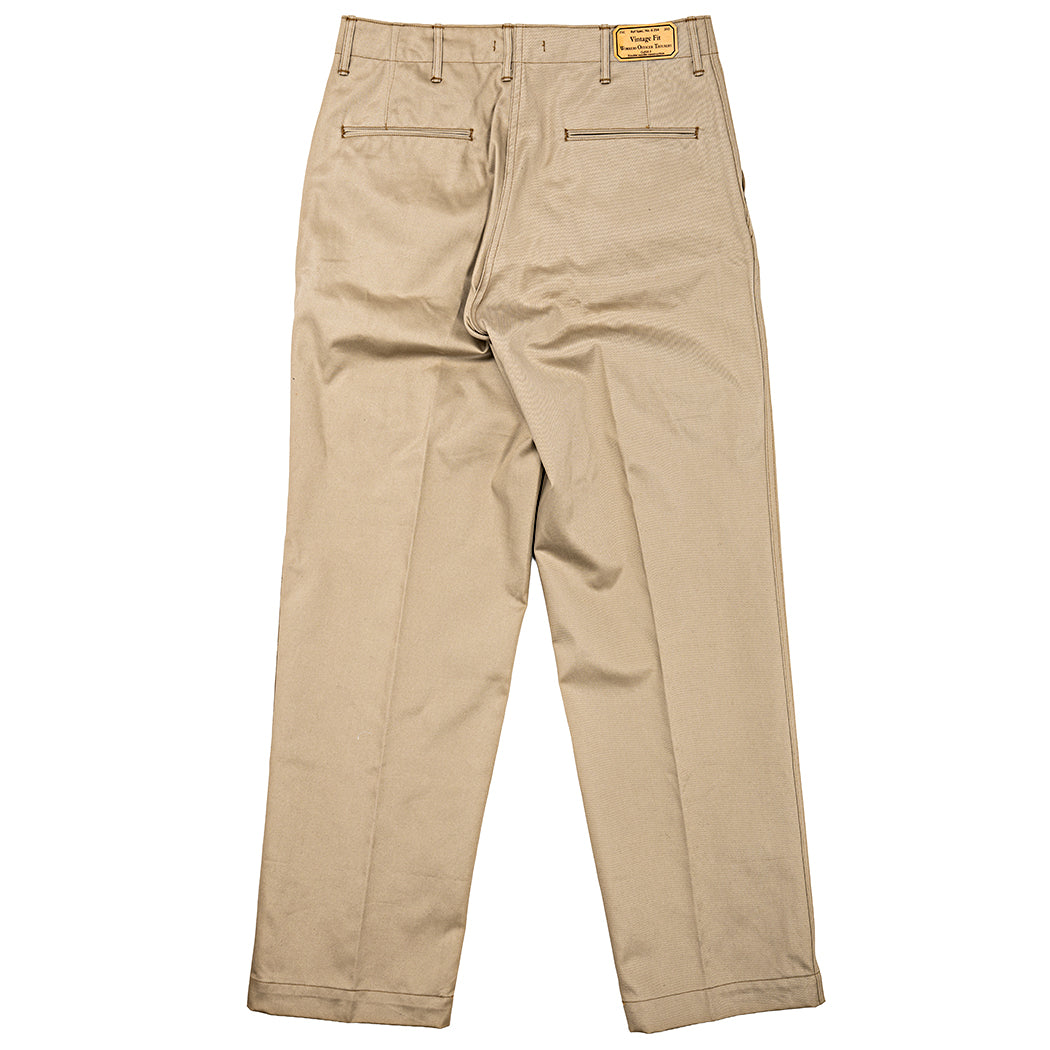 Officer Trousers Vintage Fit, Khaki No-1