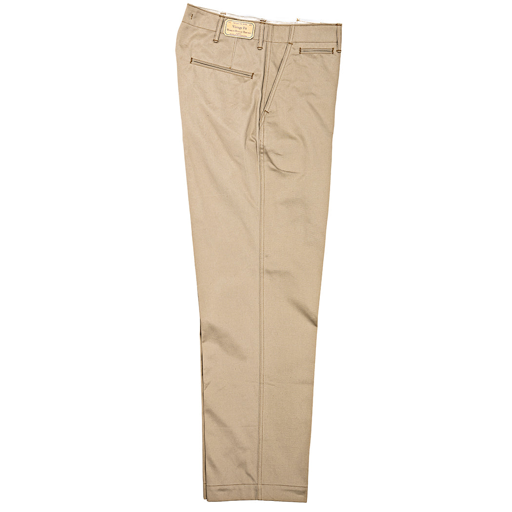 Officer Trousers Vintage Fit, Khaki No-1