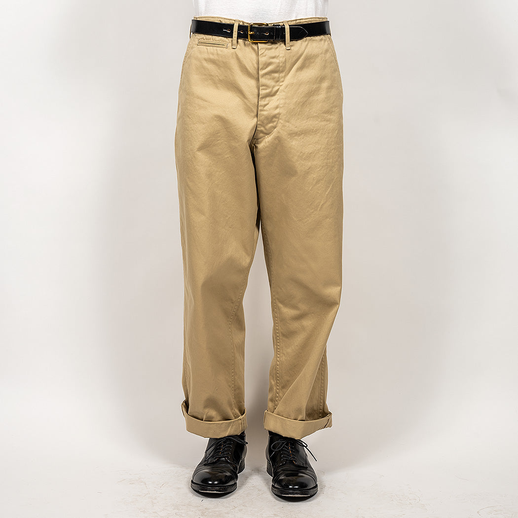 Officer Trousers Vintage Fit, Khaki No-1