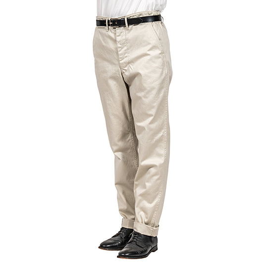 Officer Trousers Slim Type2, Pearl White Chino