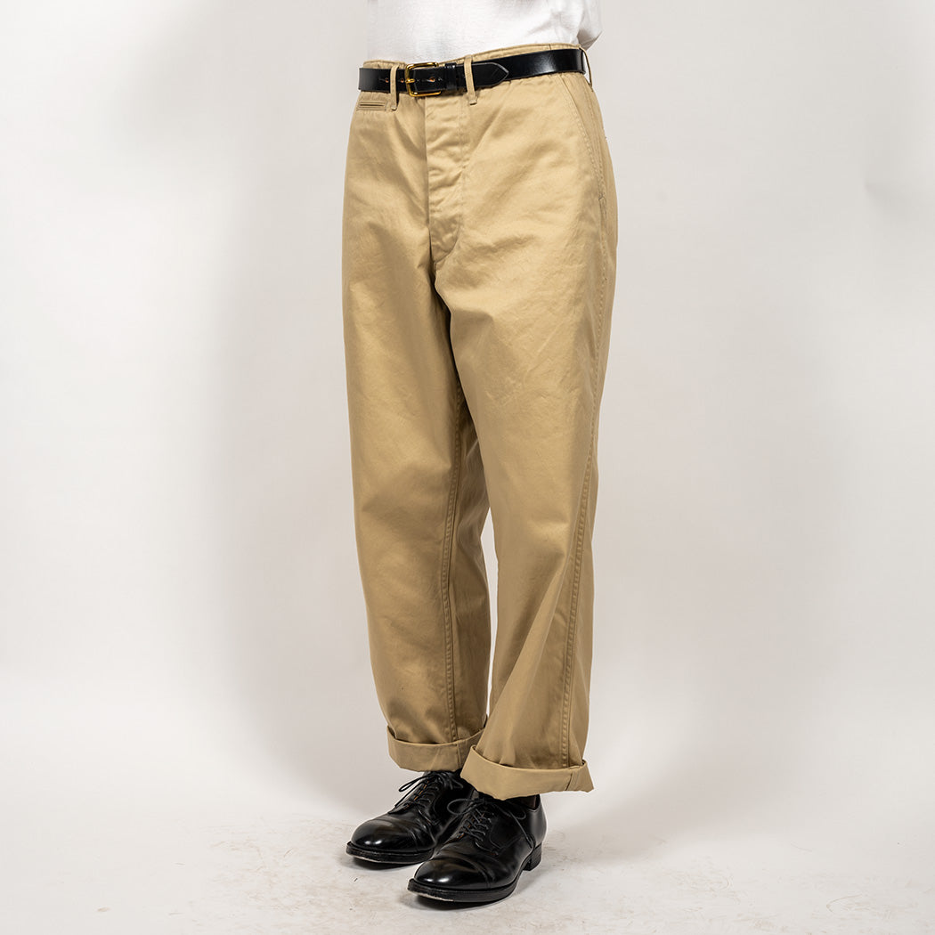 Officer Trousers Vintage Fit, Khaki No-1