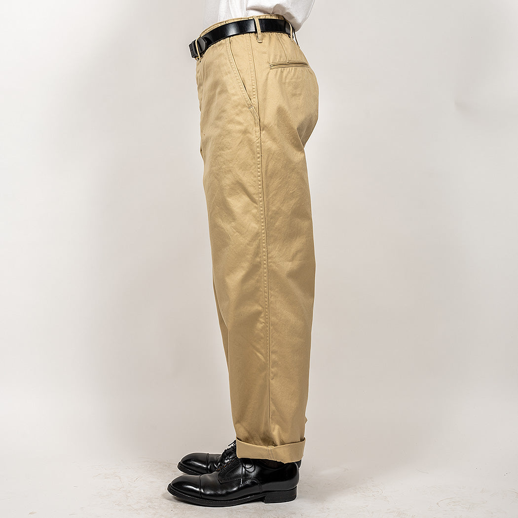 Officer Trousers Vintage Fit, Khaki No-1