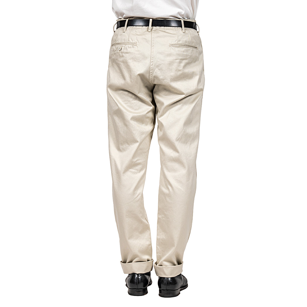 Officer Trousers Slim Type2, Pearl White Chino