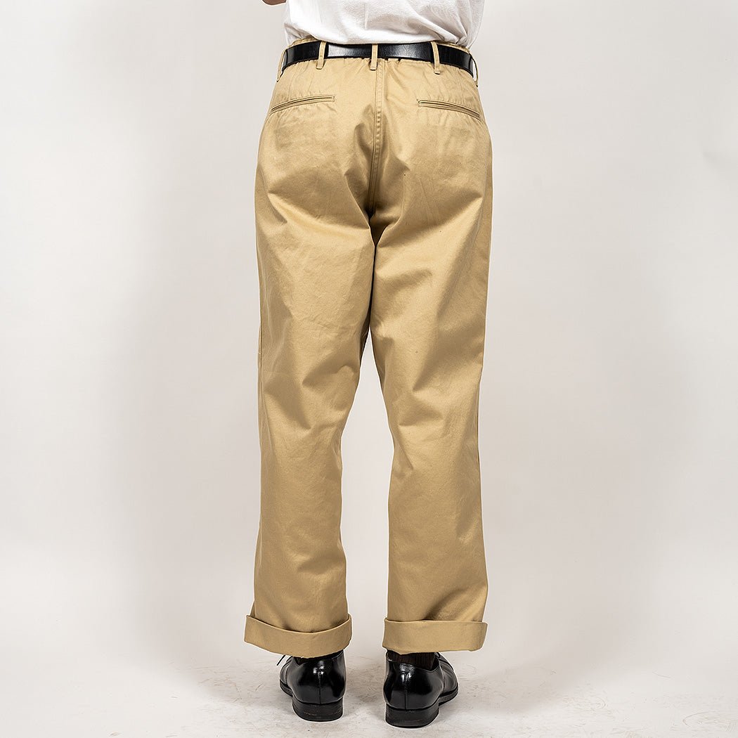 Officer Trousers Vintage Fit, Khaki No-1