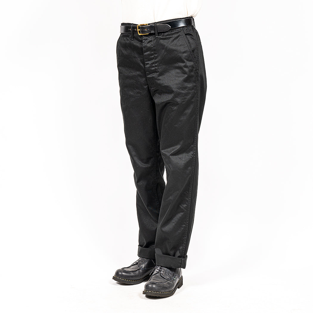 Officer Trousers, Regular Fit, Type 2, Black Chino