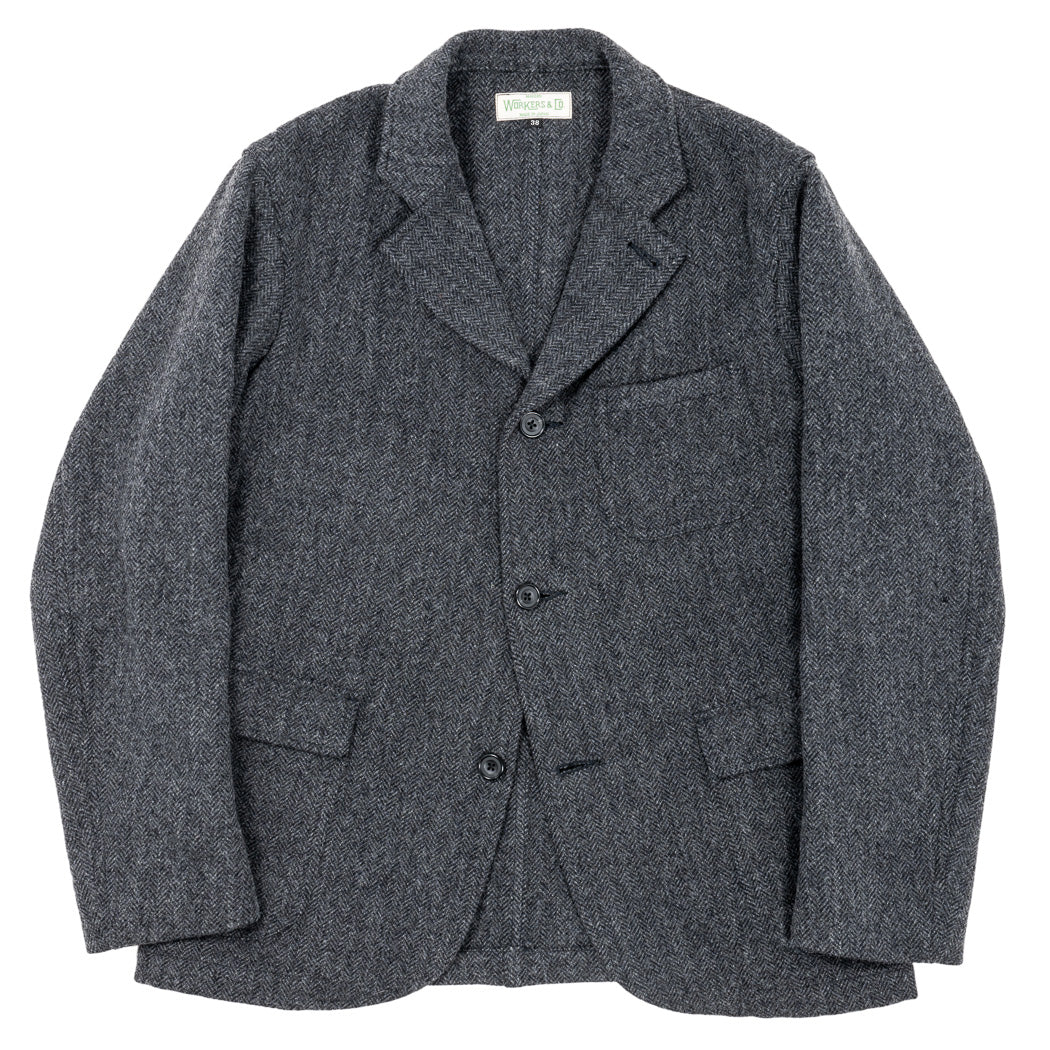 Lounge Jacket, Wool Cotton Tweed