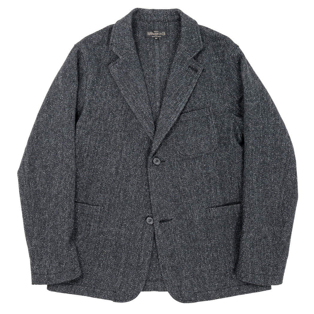 Lounge Jacket, Twisted Herringbone Tweed