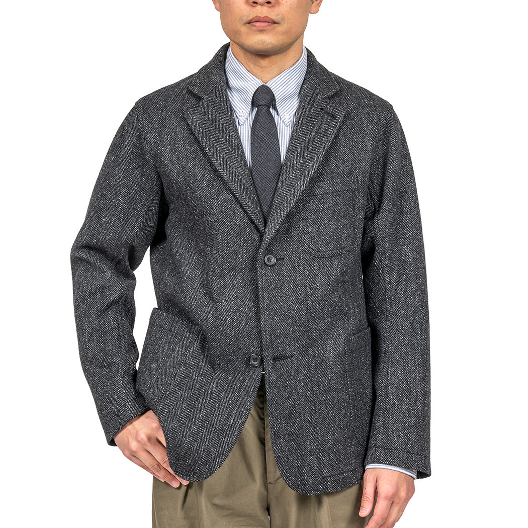 Lounge Jacket, Twisted Herringbone Tweed