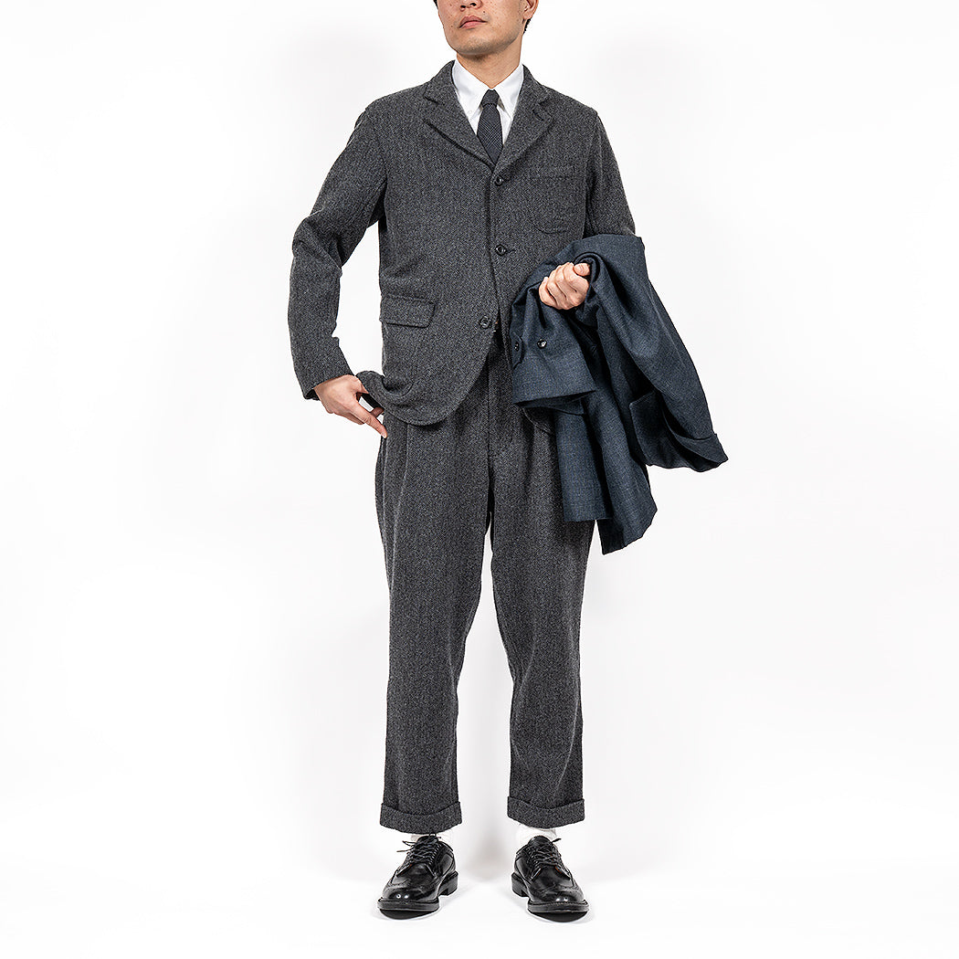 Lounge Jacket, Wool Cotton Tweed