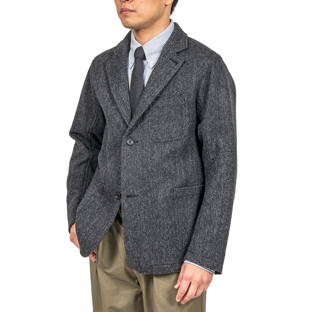 Lounge Jacket, Twisted Herringbone Tweed